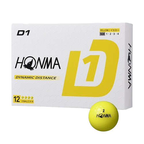 Honma D1 Golf Balls - Yellow